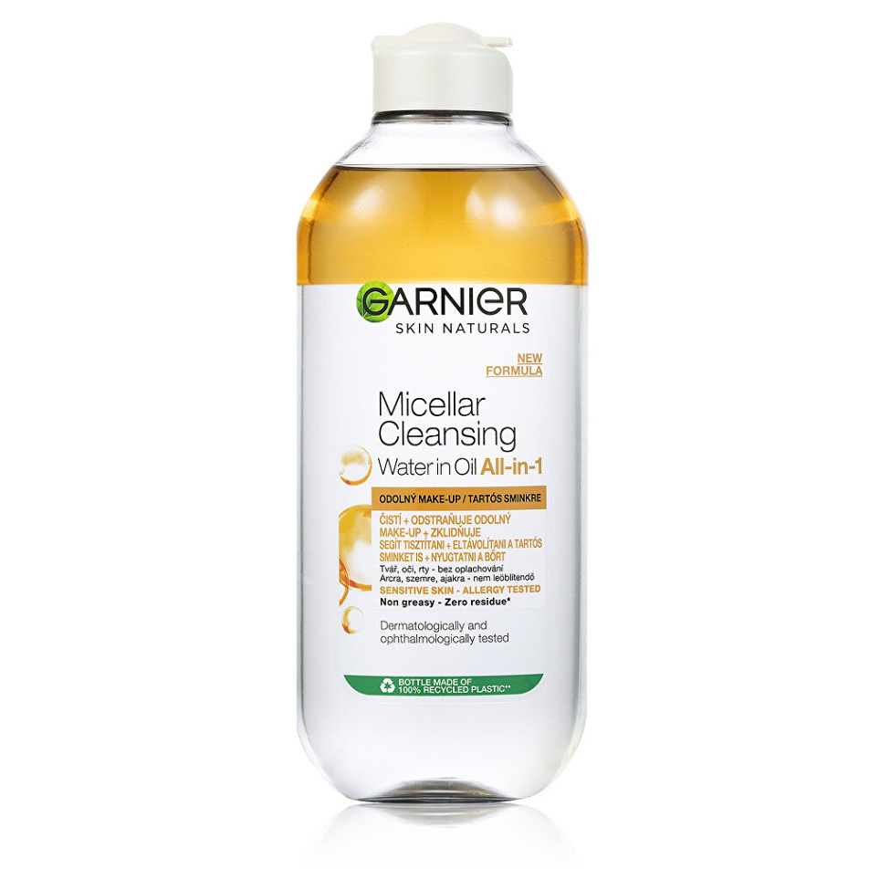 E-shop GARNIER Skin Naturals dvojfázová micelárna voda 3v1 s olejom 400 ml