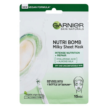GARNIER Skin Naturals Nutri Bomb Textilná maska s mandľovým mliekom 28 g