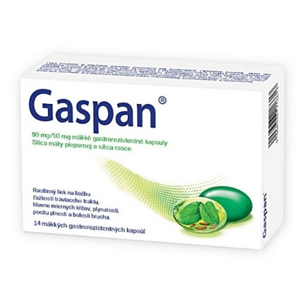 E-shop GASPAN 90 mg/50 mg mäkké gastrorezistentné kapsuly 14 kusov