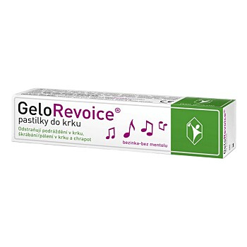 GELOREVOICE Pastilky do krku baza bez mentolu 20 kusov (Na bolesť v krku) - Dezinfekčné