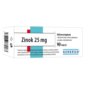 GENERICA Zinok 25 mg 90 tabliet