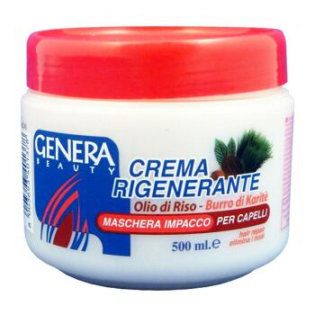 Genera - Regeneračný vlasový zábal - Ryžový olej + Maslo Karité 500 ml