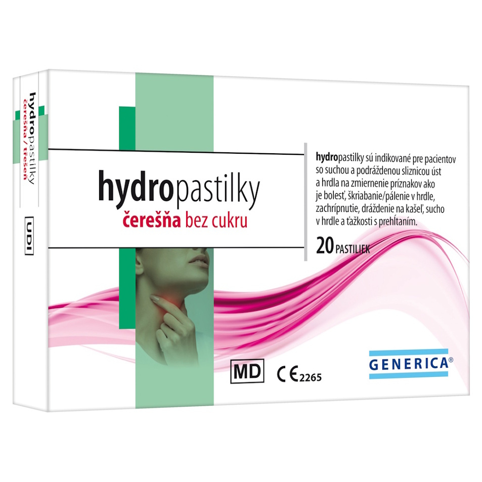 E-shop GENERICA Hydropastilky čerešňa bez cukru 20 kusov