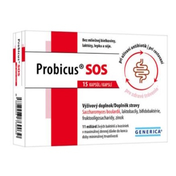 GENERICA Probicus SOS 15 kapsúl (Probiotiká, laktobacily) - Viaczložkové