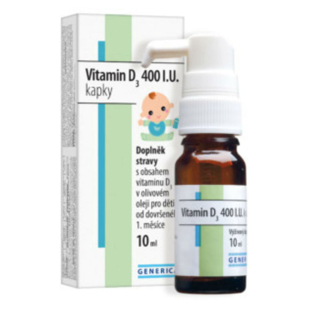 Generica Vitamin D3 400 I.U. kvapky 10 ml kúpite na Mojalekaren.sk