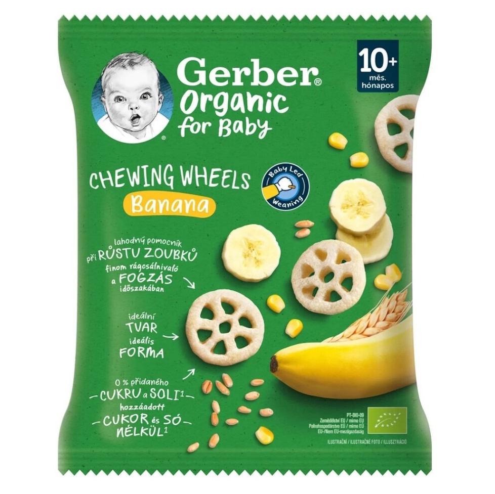 Gerber Křupavá kolečka s banánem 28 g