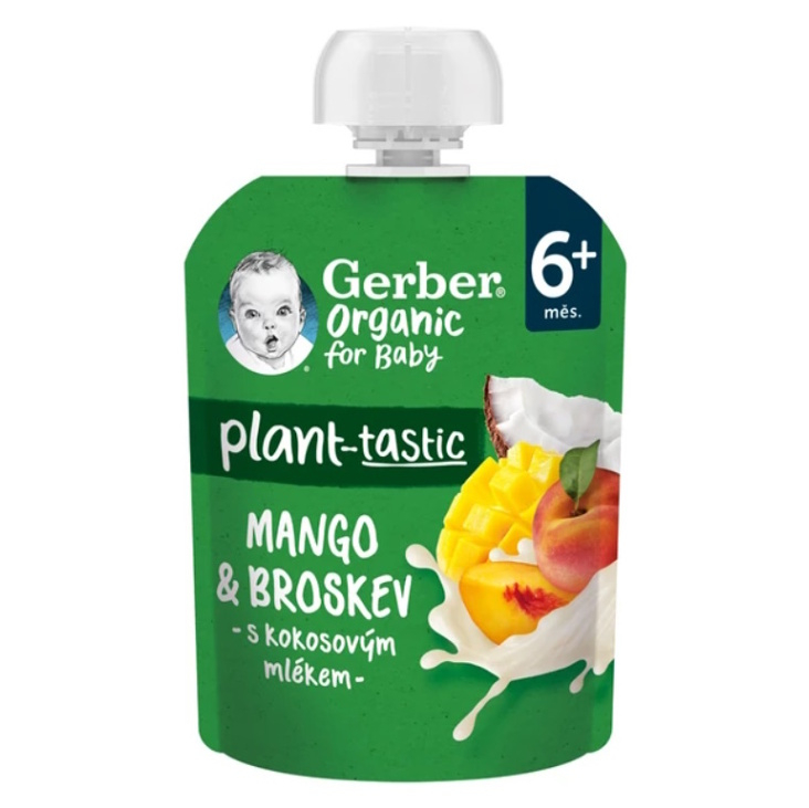 GERBER Vrecko mango a broskyňa s kokosovým mliekom BIO 80 g kúpite na Mojalekaren.sk