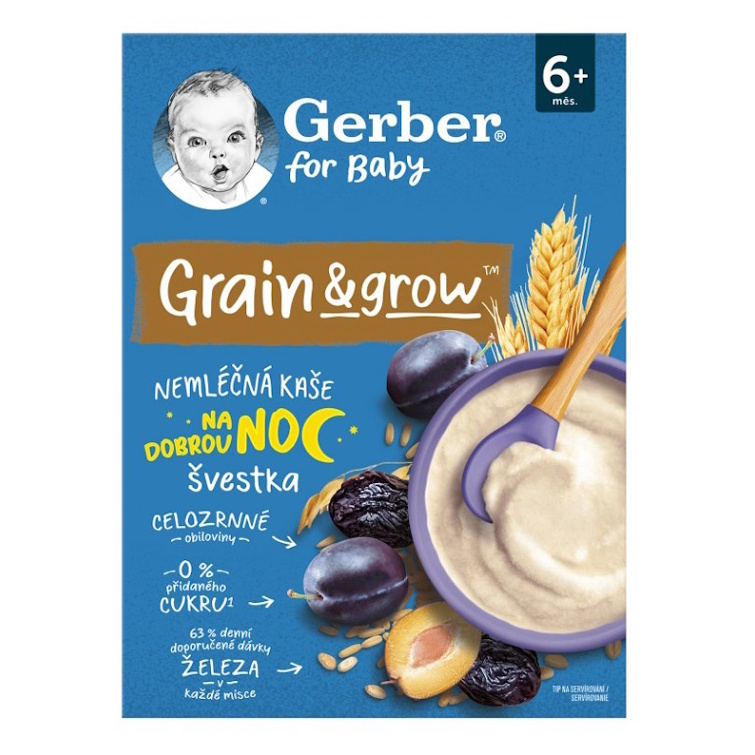 GERBER Nemliečna kaša pšenično-ovsená slivka 200 g kúpite na Mojalekaren.sk