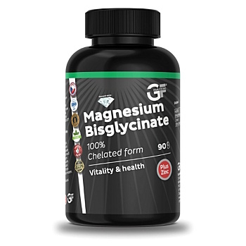 GF NUTRITION Magnesium bisglycinate + zinok 90 kapsúl (Magnézium (Horčík)) - Viaczložkové