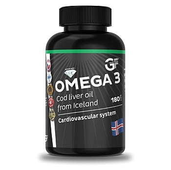 GF NUTRITION Omega 3 cod liver oil 180 kapsúl (Výživové doplnky pre športovcov)