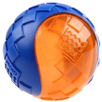 GIGWI Ball Loptička pre psov transparentná modro/oranžová 6,4 cm