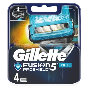 GILLETTE Fusion5 ProShield Chill Náhradné hlavice pre mužov 4 ks