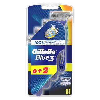 GILLETTE Blue3 holítko 6 + 2 ks