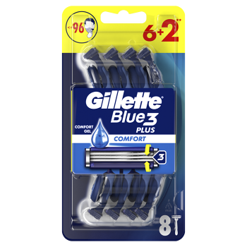 GILLETTE Blue3 holítko 6 + 2 ks (Pánske holiace strojčeky)