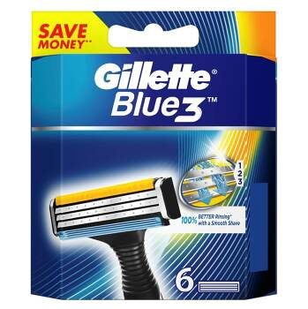 GILLETTE Blue3 náhradné hlavice 6 ks