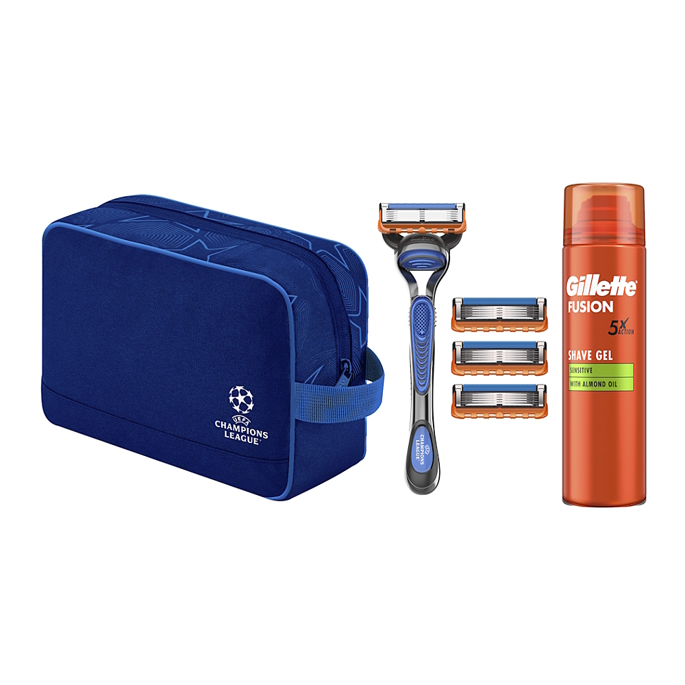 GILLETTE Fusion Darčekové balenie pre mužov s taškou 2 kusy