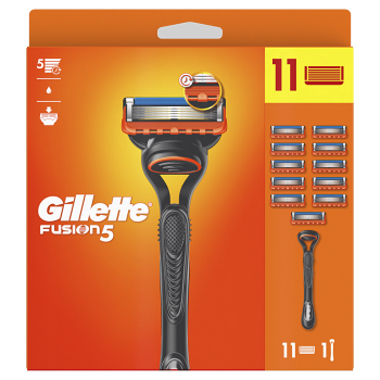 GILLETTE Fusion5 Holiaci strojček + Náhradná hlavica 11 ks (Holiace strojčeky s vymeniteľnou hlavicou) - Klasické