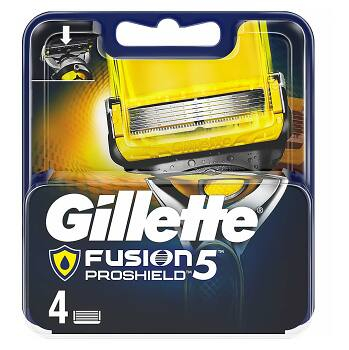 GILLETTE Fusion5 ProShield Holiace hlavice pre mužov 4 ks