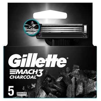 GILLETTE Mach3 Náhradná hlavica Charcoal 5 kusov
