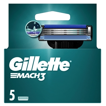GILLETTE Mach3 Náhradné hlavice 5 ks (Žiletky a náhradné hlavice na holenie)