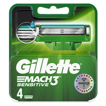 GILLETTE MACH3 sensitive náhradné hlavice 4 ks