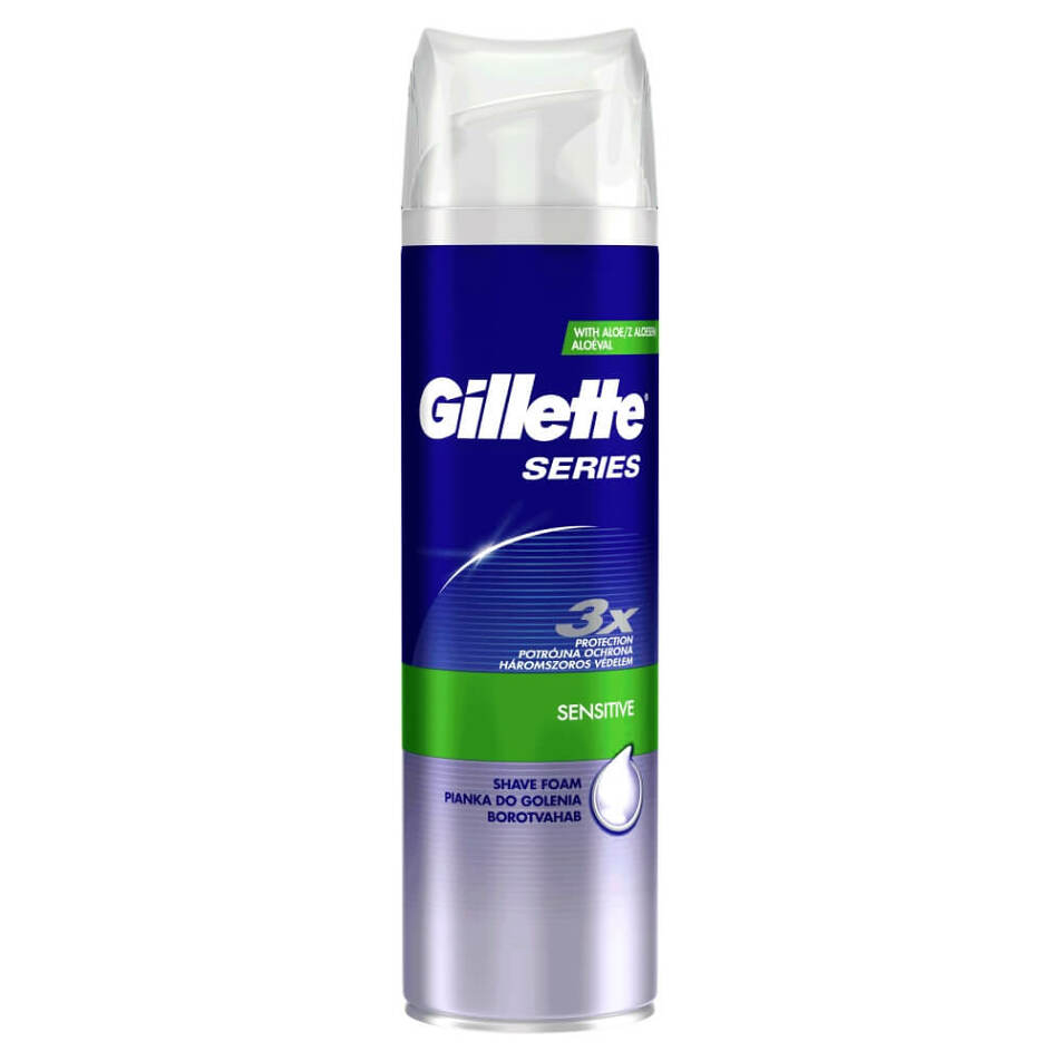 Gillette Series Sensitive Shave Foam 250ml (Pro citlivou pokožku)