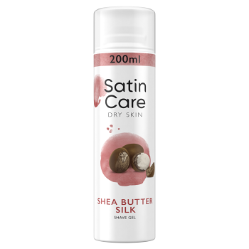 GILLETTE Satin Care Shea Butter Silk Gél na holenie 200 ml (Gély, krémy a peny na holenie)