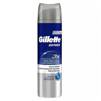 GILLETTE Series Pure & Sensitive pánsky gél na holenie 200 ml