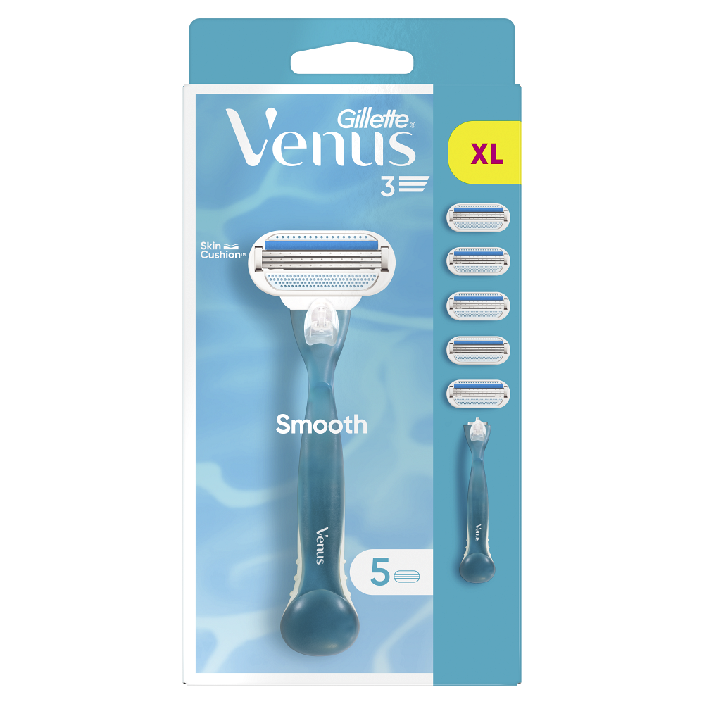 GILLETTE VENUS Venus Smooth Strojček + 5 holiacih hlavíc kúpite na Mojalekaren.sk