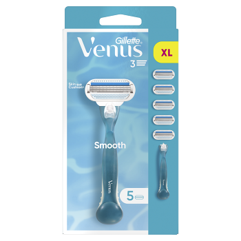 GILLETTE Venus Smooth Holiaci strojček pre ženy + Náhradné hlavice 5 ks (Holítka s vymeniteľnou hlavicou)