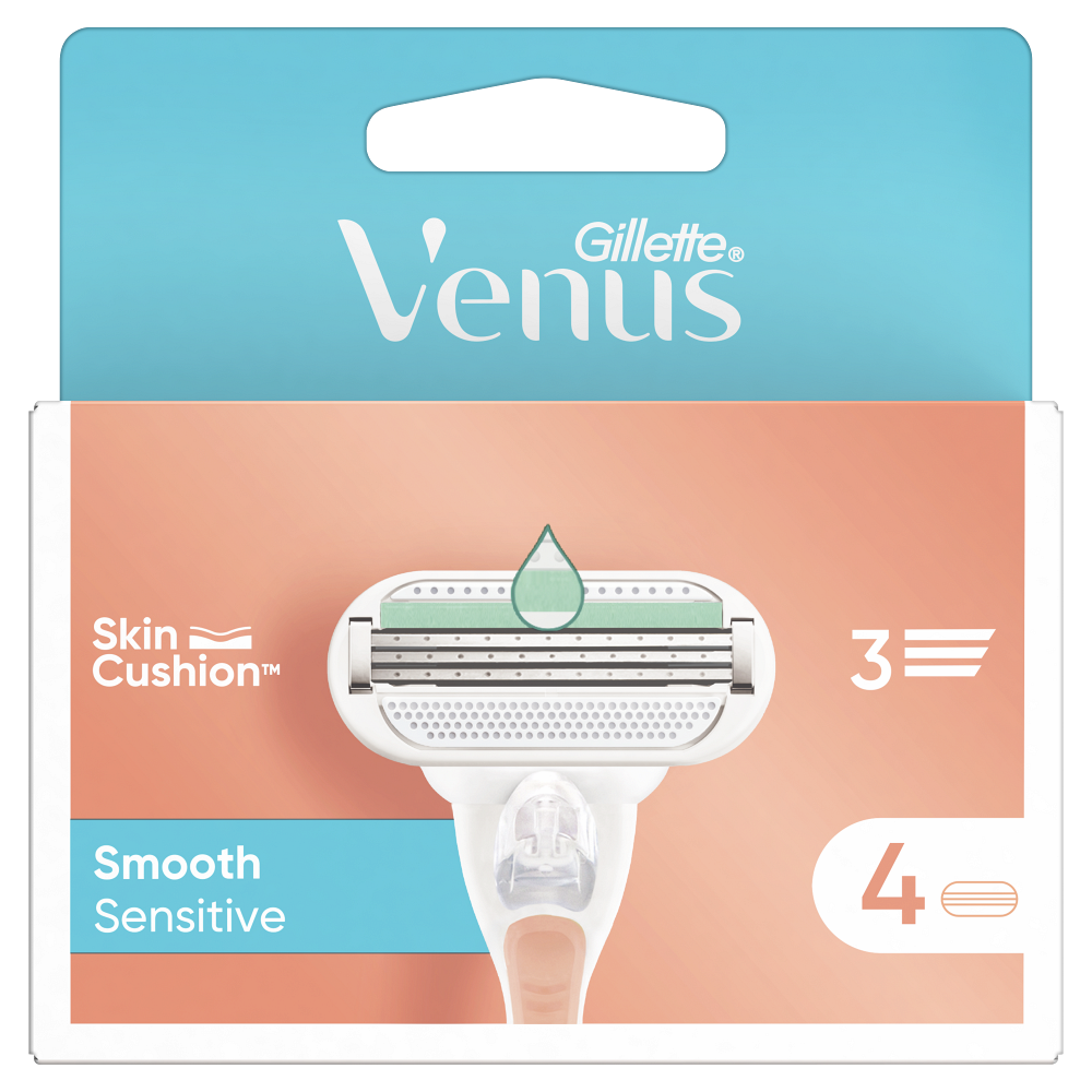 GILLETTE Venus Smooth Sensitive Náhradné hlavice 4 ks