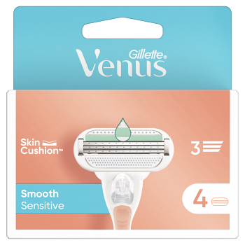 GILLETTE Venus Smooth Sensitive Náhradné hlavice 4 ks (Náhradní hlavice a žiletky)