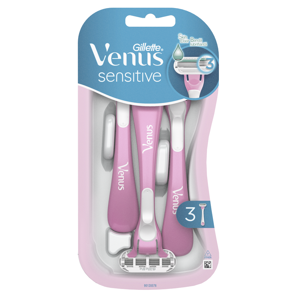 GILLETTE Venus3 Sensitive Pohotové jednorazové strojčeky 3 ks