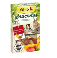 GIMBI Snackit jahoda banán pre králiky a hlodavce 60 g