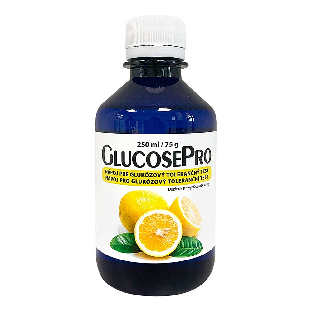 E-shop GLUCOSEPRO Nápoj na orálny glukózový tolerančný test citrón 250 ml