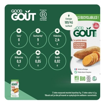 GOOD GOUT Bio batátové pyré  2 x 120 g