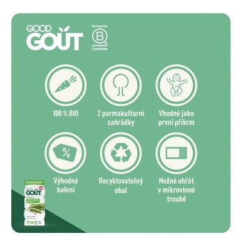 GOOD GOUT Bio hráškové pyré 2 x 120 g