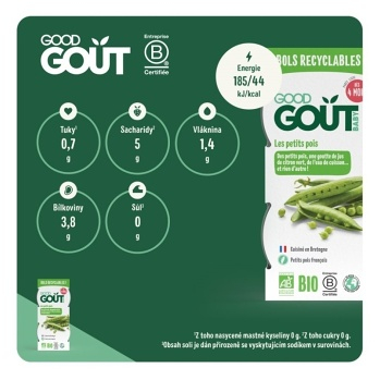 GOOD GOUT Bio hráškové pyré 2 x 120 g