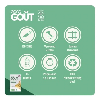 GOOD GOUT Bio talianske cestovinové hviezdičky 250 g (Cestovinové, ryžové príkrmy) - BIO - obrázok 3/4