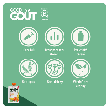 GOOD GOUT BIO Marhuľa s banánom 120 g