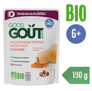 GOOD GOUT Tekvicová polievka s červenou šošovicou a orieškami BIO 190 g (Polievky pre deti) - BIO - obrázok 2/2