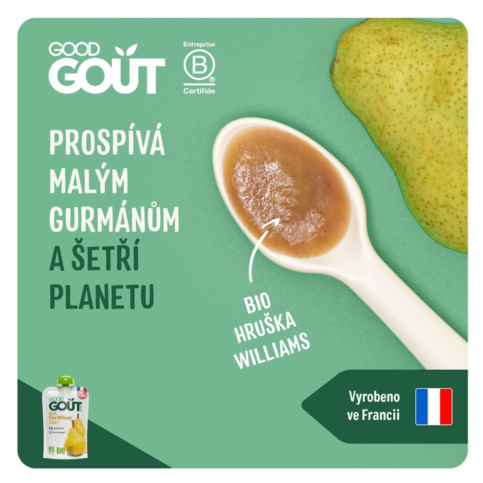 Good Gout BIO Williams Pear ovocný príkrm hruška Williams 120 g kúpite na Mojalekaren.sk
