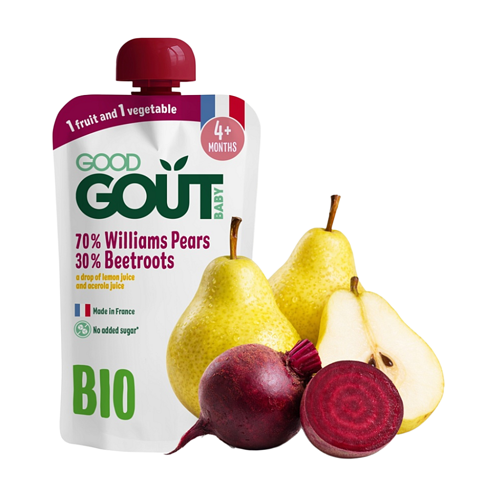 GOOD GOUT Hruška Williams s červenou repou 4m+ BIO 120 g