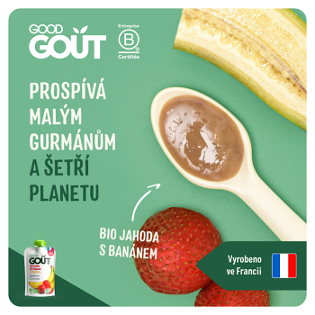 GOOD GOUT Jahoda s banánom od 4.mesiaca BIO 120 g (Desiatové kapsičky) - BIO - obrázok 4/4