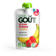 GOOD GOUT Jahoda s banánom od 4.mesiaca BIO 120 g