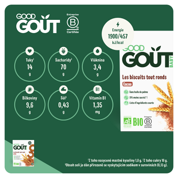 GOOD GOUT Kakaové kolieska BIO 80 g (Sušienky, piškóty a detské chrumky) - BIO - obrázok 4/4