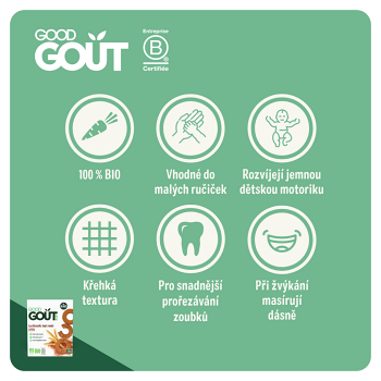 GOOD GOUT Kakaové kolieska BIO 80 g (Sušienky, piškóty a detské chrumky) - BIO - obrázok 3/4