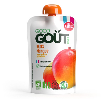 GOOD GOUT Mango BIO 120 g, expirácie 01.03.2026 (Desiatové kapsičky) - BIO