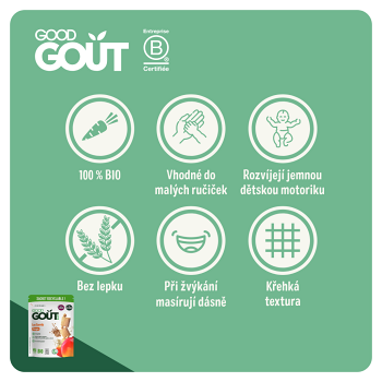 GOOD GOUT Mangové vankúšiky BIO 50 g (Sušienky, piškóty a detské chrumky) - BIO - obrázok 4/4