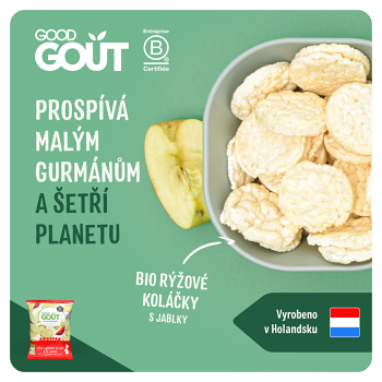 GOOD GOUT Mini ryžové koláčiky s jablkami BIO 40 g (Sušienky, piškóty a detské chrumky) - BIO - obrázok 2/4